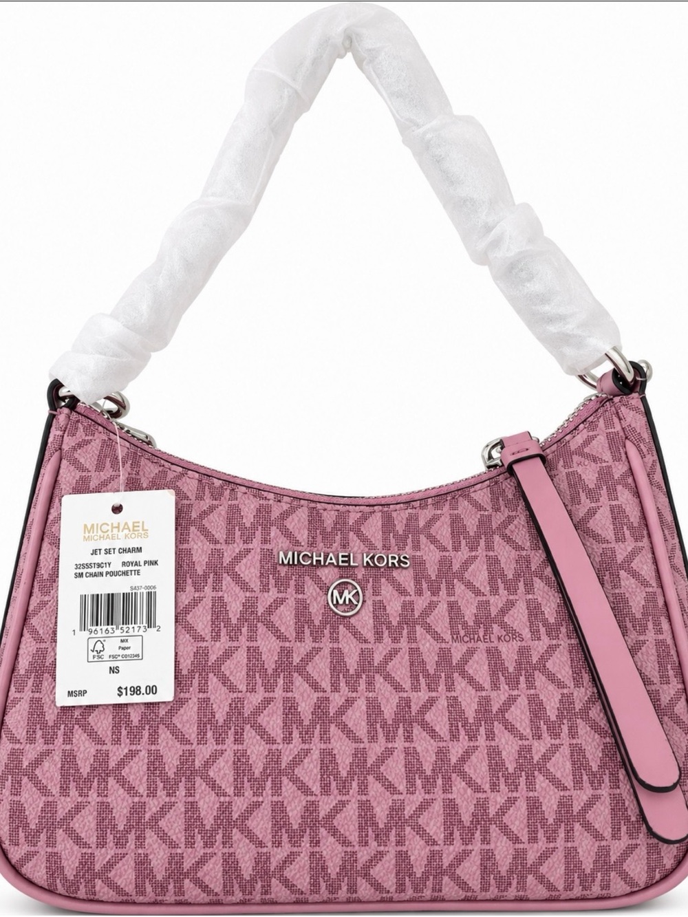 Michael Kors Pink MK Logo Mini Shoulder Bag